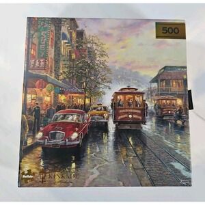 Thomas Kinkade Puzzle Gold City by the Bay,Sunset on Fisherman's Wharf NIB